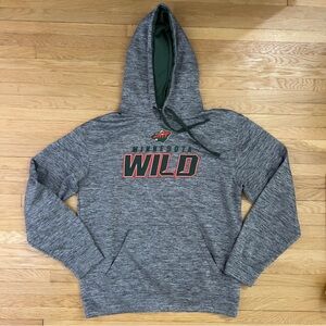 Mens Minnesota Wild Sweatshirt, Sweater, Heathered Gray, Sz Medium, NHL MN